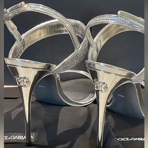 ‼️SOLD‼️DOLCE&GABBANA KIM heels sandals with fusible rhinestones, NWT - Picture 8 of 15